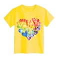 thumbnail image 4 of Zanarzt Girls Short Sleeve Tops Casual Girls Toddlers' Short Sleeve Graphic T Shirts Crewneck Kids Tee Tops Girl Clothes Outifit Yellow,13-14 Years, 4 of 4
