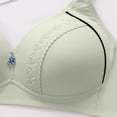 thumbnail image 5 of Bras for Women Wirefree New Women No Wire Bras Everyday Breathable Bra Comfortable Convenient Daily Bra Soft Support Push up Bralettes Padded Seamless Bra Plus Size Comfort Bra Green, 5 of 9