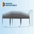 thumbnail image 2 of Carpa plegable resistente de 3x3 metros con 1 pared lateral de malla extraíble, montaje por una persona. Refugio comercial., 2 of 6