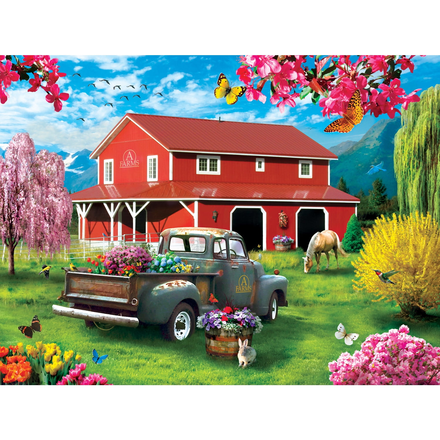 MasterPieces 500 Piece Jigsaw Puzzle Set - Memory Lane Scenic 4-Pack - Alan Giana Artwork