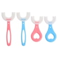 thumbnail image 1 of ColoMX 4 Uds. Cepillos de dientes en forma de U para niños, cepillos de dientes de mano, cepillos de limpieza bucal para niños, 1 of 7