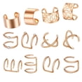 thumbnail image 4 of 12 piezas de aretes modernos sin aro para mujer y hombre Oro rosa, 4 of 8