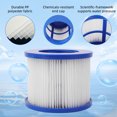 thumbnail image 2 of ALEKO Water Filter Cartridge for Inflatable Hot Tub Spa - Blue - Lot of 12, 2 of 11