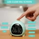 thumbnail image 4 of Reloj despertador para niños, despertador con luz de 1200 mAh, despertador luminoso, entrenador de sueño, temporizador de siesta, luz nocturna/cuenta regresiva/repetición/control de voz,, 4 of 4
