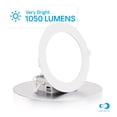 thumbnail image 2 of Infibrite 6 Inch Ultra-Thin Recessed LED Downlight, 12W 1,050LM, 5CCT Selectable, White Trim, Wet Rated, Triac Dimmable, ETL, FCC, Energy Star, 2 of 4