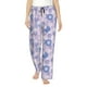 thumbnail image 1 of Balery Winter With Snowflakes Pantalones de pijama para mujer, pijamas ultraligeros, pantalones de estar por casa-X-Large, 1 of 6
