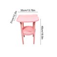 thumbnail image 3 of Yardvibe Bedsides Table Organizers, Pink Mini Friendly Rounded Corners Lightweight Portable Storage Shelf, Home Bedroom Space-Saving Furniture (E), 3 of 6