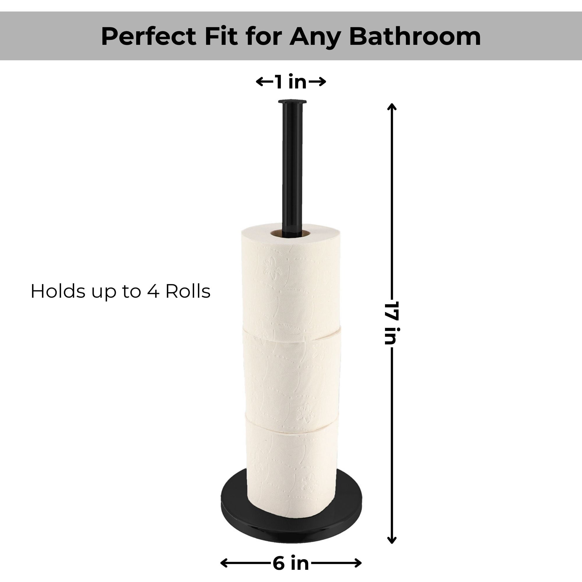 Black Toilet Paper Holder Stand