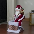 thumbnail image 2 of Northlight 16.5" Red and White Santa Claus Going Down a Chimney with Gifts Christmas Decor, 2 of 6