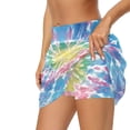 thumbnail image 5 of Uorisango Blue Tie-Dye Tennis Golf Skirts for Women with Shorts Versatile Running Sports Pickleball Skirt with Pockets Relaxed Outing Wear Lightweight for Workout Sports Size L, 5 of 7