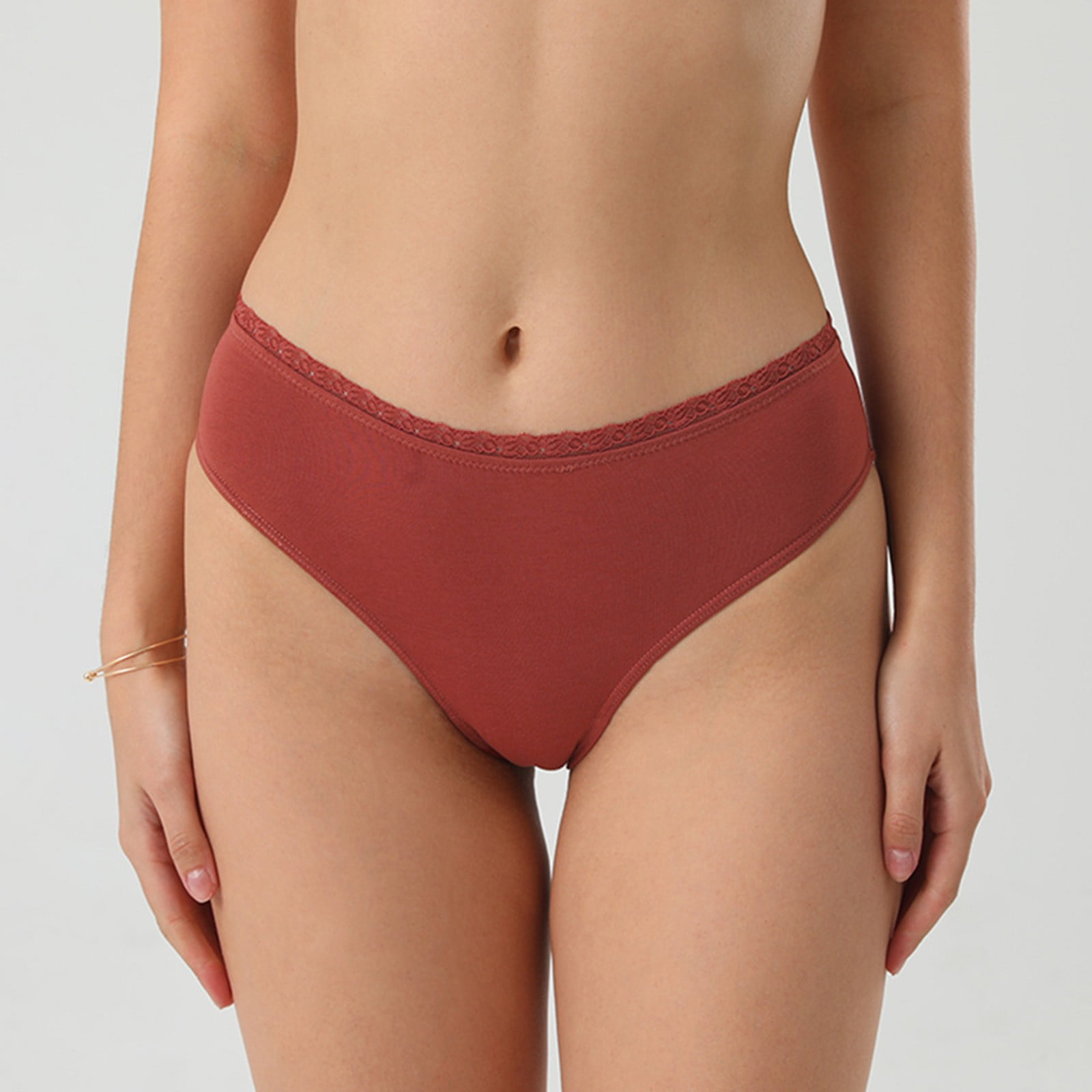 Gubotare Women Underpants Briefs Women's Underwear Hollow Out Transparent  Panties String Seamless Briefs Tanga,Red XXL 