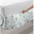 thumbnail image 2 of Fantasy Bed Skirt, Pastel Demonstration of a Mermaid Sitting on Moon in the Night Sky, Elastic Bedskirt Dust Ruffle Wrap Around for Bedding Decor, 4 Sizes, Baby Blue and Multicolor, by Ambesonne, 2 of 2