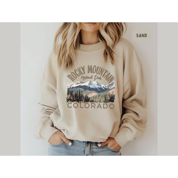 Velto Rocky Mountain National Park Sweatshirt - Nature Lover Gift, Mountain Adventure Clothing, Outdoor Enthusiast Apparel, Wilderness Hiking All Size S-3XL