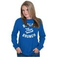 thumbnail image 4 of Bibles Then Brunch Funny Religious Women Plus Size Long Sleeve Graphic Tee Brisco Brands 3X, 4 of 5