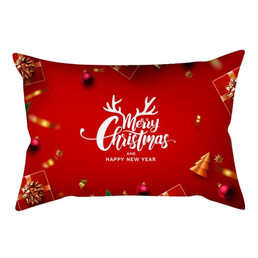 Christmas Cushion Covers 11.81*19.69inch Lumbar Pillow Cover Xmas