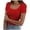 Red, variant on uvwlwu Women's Square Neck Ribbed Short Sleeve T-Shirt Slim Fitted Casual Summer Tee Top,XXL