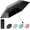 black, variant on Automatic Mini Travel Windproof Folding Umbrella - UV Protection, Instant Open/Close for Rain/Sun, Small Compact Lightweight Design Fits in Tote Bag/Travel Case/Backpack for Commute, Women & Men