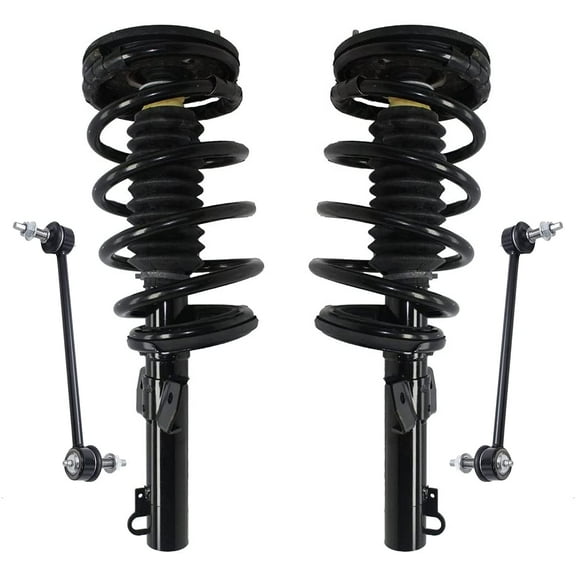Detroit Axle - Front Struts w/ Coil Spring   Sway Bars Replacement for 1995-2003 Ford Windstar - 4pc Set