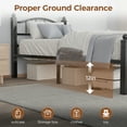thumbnail image 3 of Metal Twin Size Bed Frame, Noise-Free Design & Underbed Storage Heavy Duty Bed Frames with Headboard No Box Spring Needed/Tool-Free Assembly, 3 of 9