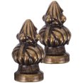 thumbnail image 1 of OULII 2Pcs Copper Lamp Finials Light Brown Pineapple Shape Decorative Caps For Table Lamps, 1 of 5