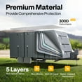 thumbnail image 3 of SPECSTAR Travel Trailer RV Cover 16-18ft, Top 300D Oxford RV Cover with PU Coating, 5-Layer Fabric with Built-in Waterproof Membrane on The Sides, 3 of 7