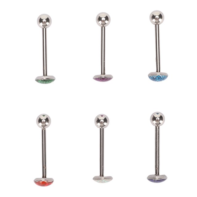 Heart Shaped Tongue Rings,6PCS Heart Shaped Tongue Stainless Steel Tongue Rings Tongue Ring Kit Finely Tuned Performance
