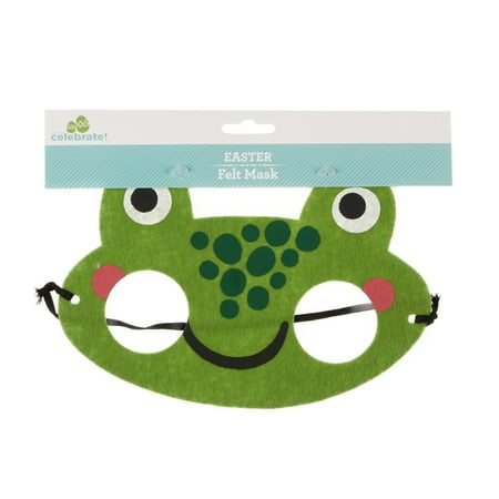Way To Celebrate Easter 1 pack Green Frog Felt Mask