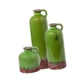 thumbnail image 3 of GROWTH TANK 3 Pcs Ceramic Flower Vase Planter Home Decor Table Planter Shelf Antique Ceramic Green, 3 of 9