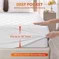 thumbnail image 6 of WISHEAD Queen Heated Mattress Pad, Dual Zone Control Electric Bed Warmer, 9 Heat Settings & Auto Shut-Off, ETL Certified, Deep Pocket, Machine Washable, White, 6 of 8