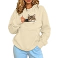 thumbnail image 5 of Womens Cat Pouch Hoodie Pet Carrier Hoodie with Built-in Pouch for Small Cats and Puppies Pet Lover's Pullover Sweatshirt, 5 of 7