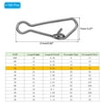 thumbnail image 2 of Uxcell 72Lbs Stainless Steel Fishing Snaps Swivels Clips Quick Change Black 150 Pack, 2 of 6