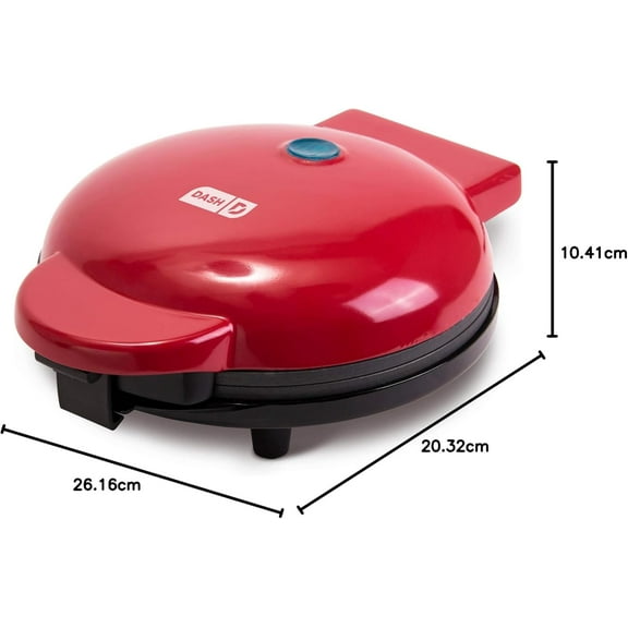 8" Express Electric Round Griddle for Pancakes, Burgers, Quesadillas & - Red