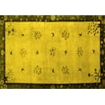 thumbnail image 1 of Ahgly Company Machine Washable Indoor Rectangle Oriental Yellow Asian Inspired Area Rugs, 2' x 3', 1 of 4