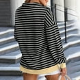 thumbnail image 6 of Mifsaly Quarter Zip Sweatshirt Women Striped Lapel Long Sleeve Oversized Sweatshirts Sport Y2K Fashion Pullover Tops 2025 Fall Winter Clothing, 6 of 6