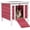 Red, variant on Small Wooden Rabbit Hutch Bunny Cage Guinea Pig Cage Duck House Dog House with Openable & Waterproof Roof, Red | Bunny Cage, Guinea Pig Cage, Duck House, Dog House, for Rabbits Chickens Ducks