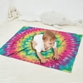 thumbnail image 2 of Colorful Rainbow Tie Dye Spiral Pattern Blanket,Comfortable Soft Flannel Throw Blanket,All Season,Warm Lightweight Blankets for Sofa Bed Couch Living Room Chair,30"x40", 2 of 4
