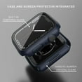 thumbnail image 5 of [2 Pack] for Apple Watch Series 8/7 45mm Case with Tempered Glass Screen Protector, Slim Guard Bumper Full Coverage Hard PC Cover for iWatch 45mm Accessories (Matte Blue, 45 mm), 5 of 5
