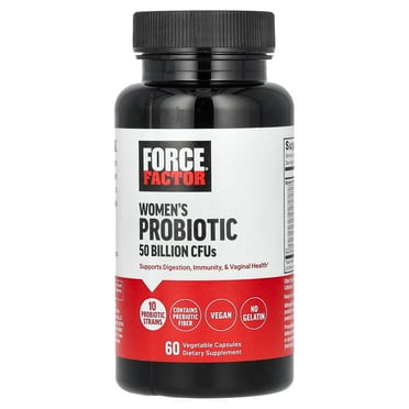 Force Factor Women's Probiotic, 50 Billion CFUs, 60 Vegetable Capsules (25 Billion CFUs per Capsule)
