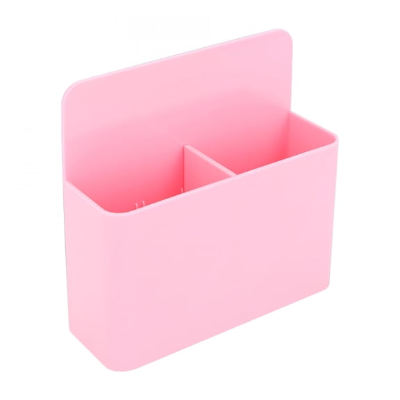 CCOCC Magnetic Marker Holder,2 Cell Wall Mount Marker Caddy Pencil Holder for Dry Erase Whiteboard Fridge,Self Adhesive Marker Pen Holder for Home Office - Pink
