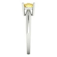 thumbnail image 3 of Clara Pucci 14K White Gold 1ct Citrine Solitaire Ring for Women, 3 of 7