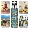 thumbnail image 5 of Cartoon Truck Cars Water Bottles Insulated Thermos Kids Stainless Steel Bottle with Straw Lid Flask Leakproof for Sports Gym 20 oz, 5 of 6