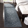 thumbnail image 2 of SAFAVIEH Vintage Salima Medallion Runner Rug, Light Blue/Dark Blue, 2'2" x 8', 2 of 7
