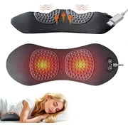 Electric 3 in 1 Lumbar Support Pillow with Adjustable Height,Traction Lifting and Vibration Massage and Heat Compress, Lower Back Pain Relief and Spine Support