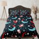 thumbnail image 1 of Juego de funda nórdica de luna azul y santa claus, ropa de cama de Navidad &, 1 of 4