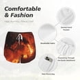 thumbnail image 4 of Balery Fiery Dragons Castle Attack Pantalones cortos deportivos para mujer con forro y dos bolsillos, elásticos, para entrenamiento, gimnasio, yoga-Small, 4 of 7