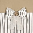 thumbnail image 2 of Linen Button Farmhouse Camel Shower Curtain,Bowknot,Linen and Cotton Woven Fabric,Pleated Brown Stripe,Country Style,72x72 in, 2 of 13