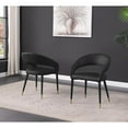 thumbnail image 3 of Best Master Furniture Jacques Faux Leather Dining Chairs in Black (Set of 2), 3 of 4