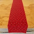 thumbnail image 3 of 100% Cotton Table Runner Christmas / Event Decoration Stars and Tinsel Red, 3 of 5