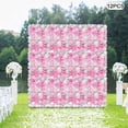 thumbnail image 2 of Artificial Flower Wall Panels, 12-Pack, 60x40cm, Silk & Plastic, Pink & White, Handmade, Realistic Dahlia, Rose, Hydrangea, Hollow Grid Backing, Easy to DIY, Ideal for Outdoor Fences, 2 of 12