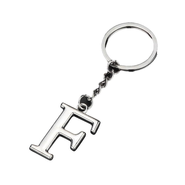 Llavero metálico galvanizado Az con 26 letras, resistente a la decoloración, ideal como regalo promocional.